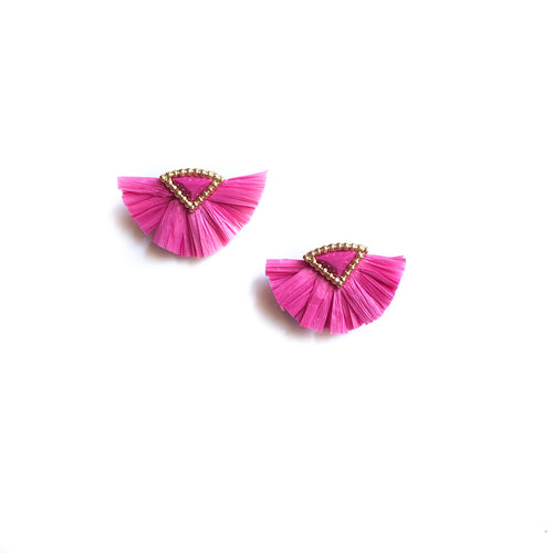 Pink Fringe Stud