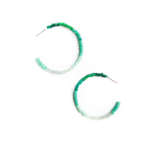 Emerald Ombré Hoops