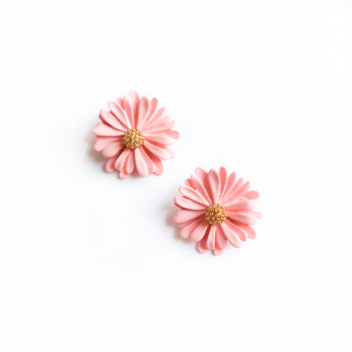 Pink Daisy Studs